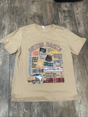Outer Banks Graphic Tee - Tan Short Sleeve Shirt